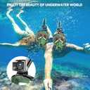 Full Face Snorkel Mask for Adults Teen, Snorkeling Gear with Detachable Camera Mount, Panoramic 180 View, Anti-Fog Anti-Leak Snorkling Set for Man and Women