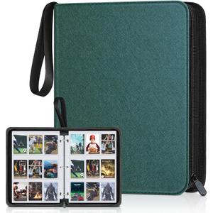 Homthy 900 Pockets Card Binder, Trading Card 9 Pocket Durable Card Holder Album, Baseball Card Protectors for Yugioh, MTC,TCG, Game Cards, Sports Cards (Cyan)