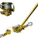 Come Along Winch Puller, Cable Hoist Winch Puller with 2 Hooks, 2T (4400LBS) Come Along Tool Heavy Duty, Ratchet Puller for Lifting Pulling Construction Building