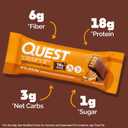 Quest Nutrition Crispy Chocolate Peanut Butter Hero Protein Bar, 18g Protein, 1g Sugar, 3g Net Carb, Gluten Free Protein Snack, Keto Friendly, 12 Count (EXP 10/05/26)