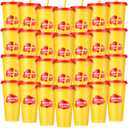 Willinglong 30 Pack Back to School Cups with Lids and Straws Bulk 24 oz Reusable Plastic Tumblers Coffee Modeling Clay Cups Party Favors for Birthday Gifts Summer Pool Supplies