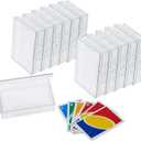 Blulu 12 Pcs Card Deck Boxes Empty Plastic Storage Box Clear Playing Card Case Holder Game Organizers Container, Snaps Closed