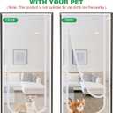 Reinforced Cat Screen Door, 35.5X82 Heavy Duty Pets Proof Screen Door with Bilateral Zipper, Prevent Dogs Cats Running Out from Home, Bedroom, Living Room, Kitchen Patio Doo