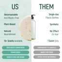 3 x Solid Rice Protein Water Shampoo Bar With Conditioner Effect Hair Soap  Shampoo Bars For Hair With All Natural Plant Based Essential Oils And Zero Waste Packaging (Chamomile And Mint)