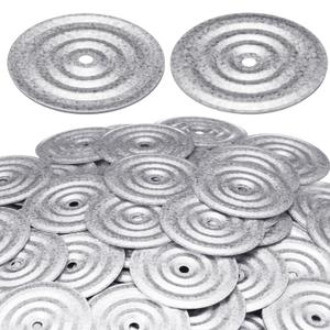 Shimeyao 100 Pcs Roofing Insulation Barbed Plates Galvanized Metal Membrane Stress Plates Corrosion Resistant Fasteners for Roof System Attachment to Steel and Wood Roof Decks (3 Inch,Plate)