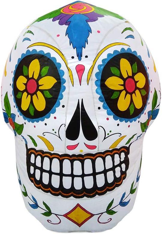ProductWorks Spooky Town 4-Foot Day of The Dead Inflatable Sugar Skull