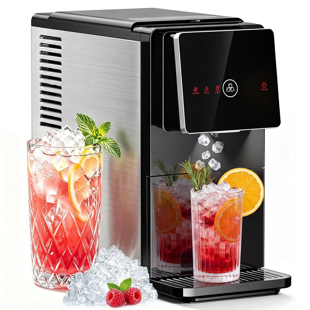 Antarctic Star Nugget Ice Maker Countertop with Self-Dispensing, 33lbs/24H