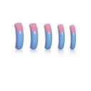 2 x Threelegscat Square Press on Nails Blue French Tip Nails Long Fake Nails Glossy Nails Press Ons for Woman 20pcs