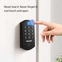Philips Wi-Fi Smart Deadbolt Lock for Front Door, Keyless Entry Door Lock with Keypad, Fingerprint Door Lock, App Remote Control, Auto Lock, Works with Alexa and Google, Security Easy Installation