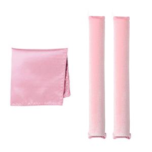 YOSHUYUKI Classic Heatless Curls Overnight Rods No Heat Hair Curlers to Sleep Jumbo Foam Large Hair Rollers for Long Short Hair Heatless Curling Rod Set Styling Tools with Satin Scarf Pink