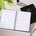 3 x 2026 Planner - Planner 2026, JAN 2026 - DEC 2026, 9" x 11", 2026 Weekly Monthly Planner, Elastic Closure, Tabs, Spiral Bound, Black (8" x 10")