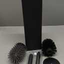 BVL Toilet Brush and Holder Set Black Freestanding for Bathroom