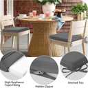 idee-home Outdoor Chair Cushions Set of 4, 19" x 19" Outdoor Seat Cushion Waterproof Patio Furniture with Ties, Dining Chair Pads