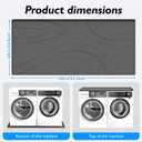 Washing Machine Drain Pan Silicone mat,Large 53.5" X 26.8" Non-Slip Waterproof Washer Drip Tray,Raised Edge Drip Mat for Under Dryer or Washer, Anti-Vibration,Floor Leak Protector for Laundry Room