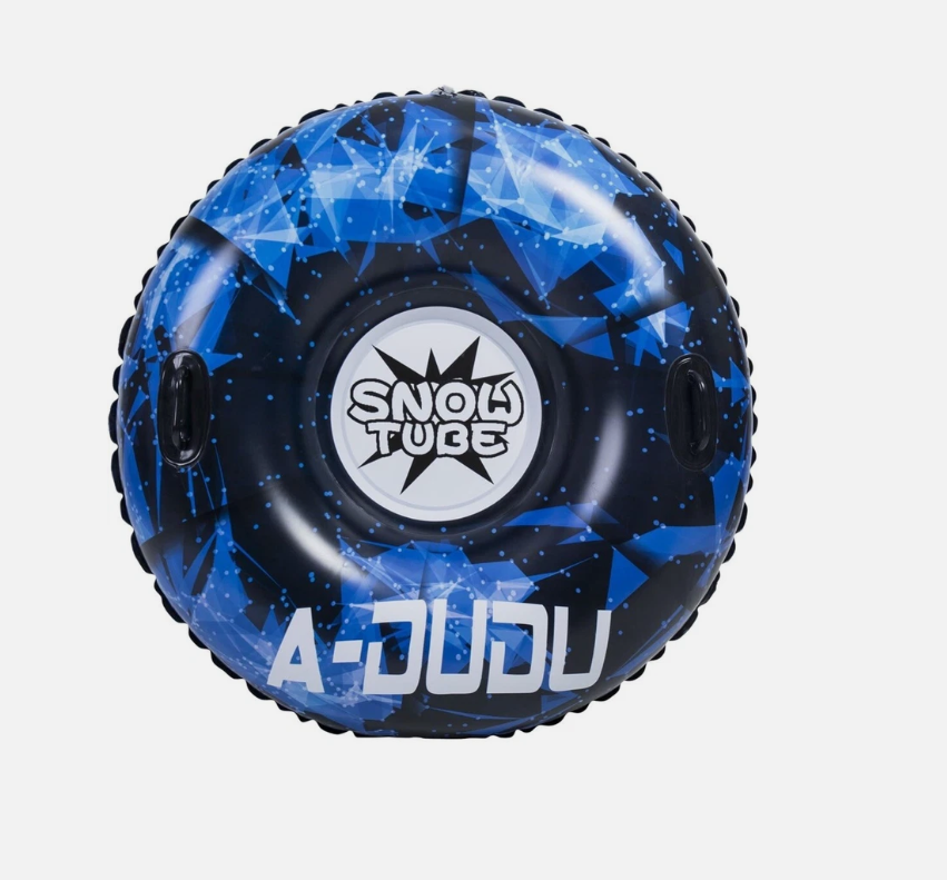 A-DUDU 47 inch Inflatable Snow Tube Sled - Black