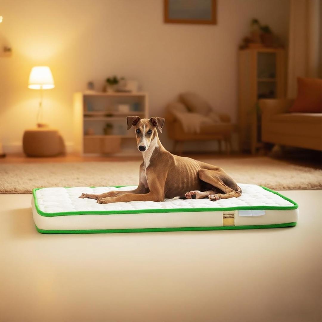 Orthopedic Dog Bed for Extra Large Dogs - Waterproof Memory Foam XL Dog Bed with Durable Spring, Removable Washable Cover, and Nonskid Bottom, 47"x29" for Pets up to 260 lbs