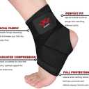 Vinaco Ankle Brace, 2 Pack Breathable & Strong Ankle Brace for Sprained Ankle, Stabilize Ligaments, Prevent Re-Injury, Ankle Braces for men & women with Adjustable Wrap, ankle support for men (XX-Large, Classic Black)