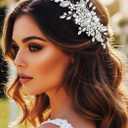 GORAIS Rhinestone Bridal Hair Comb Silver Wedding Hair Accessories Prom Hair Pieces for Brides and Women