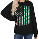 St. Patrick's Day Womens Long Sleeve Crewneck Sweatshirt Irish Top(Size 2XL)