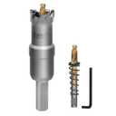 RKK Tungsten Carbide Hole Saw for Hard Metal, Steel, Iron, Wood, Plastic with 1 Titanium-Plated Pilot Drill bit (19mm | 3/4'')