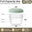 VITEVER [16 Pack] 4 oz Small Containers with Lids, Reusable Plastic Jars for Snack and Puree, Salad Dressing Container to Go, Deli Containers, Freezer Baby Food Containers, Dishwasher Safe, BPA Free