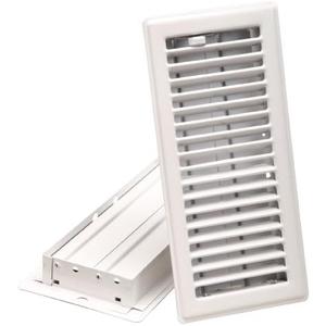 Imperial 3" x 10" Louvered Floor Register, White, RG0247