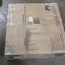 Walker Edison Dominica Contemporary Slatted Outdoor Dining Table, 34 Inch, Brown