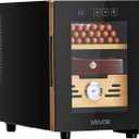 VEVOR Electric Humidor, 16L, 100 Counts Electric Cigar Humidor Cabinet with Cooling Temperature Control, Spanish Cedar Wood Shelves & Drawers, Mechanical Hygrometer, 2 Layers, Cooler for Household