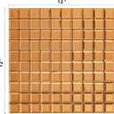 5 Sheets Peel and Stick Silver Square Flat Mirror Mosaic Tiles for Kitchen Backsplash and Bathroom Wall