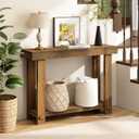 HOKYHOKY Solid Wood Console Table for Entryway, 42.5" Farmhouse Entryway Tables Thickened Tabletop and Legs Rustic Narrow Skinny Behind Couch Sofa Table for Living Room, Hallway, Foyer