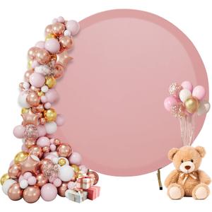 7.2FT Backgrounds Circle Arch Backdrop Cover, Round Arch Backdrop Cover, Round Balloon Arch Cover for Party, Wedding, Birthday Decorations