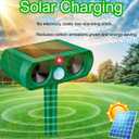 Solar Ultrasonic Animal Repellent, Cat Repellent Outdoor with Motion Sensor, Waterproof Cat Deterrent, Repel Squirrels, Dogs, Raccoon, Skunk, Dogs, Squirrels, Rabbit, Deer, Fox Deterrent