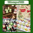 3 x 5 Pcs Christmas Lollipop Silicone Molds, Cute Christmas Stocking Santa Bear Cake Decoration Fondant Molds for Cupcake Toppings Biscuits Candy Chocolate Flower Paste Dough Clay Resin Modeling