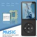 AGPTEK A02PL 64GB MP3 Player, 70 Hours Playback Lossless Sound Music Player, Supports up to 128GB(Black)
