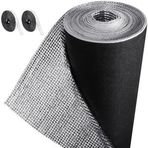 Frienda Double RV Door Window Shade Cover Blackout Reflective Insulation Roll 78.7x39.5 Inches Aluminum Foil Insulation Kit for Rv Garage Roof Door Window Skylight Shade(Black)