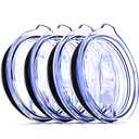 4 Wine Tumbler Lids, 12 oz Spill Proof 2.9 inch Diameter (Outer Rim) Lids for Wine Mugs - No Leak Design Splash Resistant Replacement Silicon Sliding Covers, Pack of 4 Insulated Cover