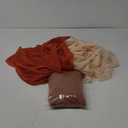 DearHouse 3 Panel Wedding Arch Draping Fabric,29.5" x18Ft Pearl Fabric Drapes for Wedding Sheer Backdrop (Champagne+Terracotta+Caramel)