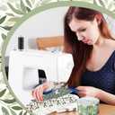 Ganeen 100 Pcs Sage Green Fabric Roll for Rug Batting Greenery Fabric Strips Jelly 2.56 Inch Leaves Floral Precut Quilting Square Bundle for Spring Patchwork Materials Blanket Purse Sewing DIY Crafts