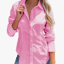 siliteelon Women's Button Down Shirts Long Sleeve Dress Shirts Wrinkle Free Collared Work Office Solid Blouses Corset Tops, Size XL