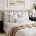 MIULEE 28x28 Euro Pillow Inserts, Set of 2 Feather Down Throw Pillows