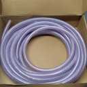 MECCANIXITY 1/2" ID x 3/4" OD 50 Ft PVC Tube Braided Reinforced Tubing Flexible Hose Pipe Clear Vinyl Tubing High Pressure Flexible Plastic Tube