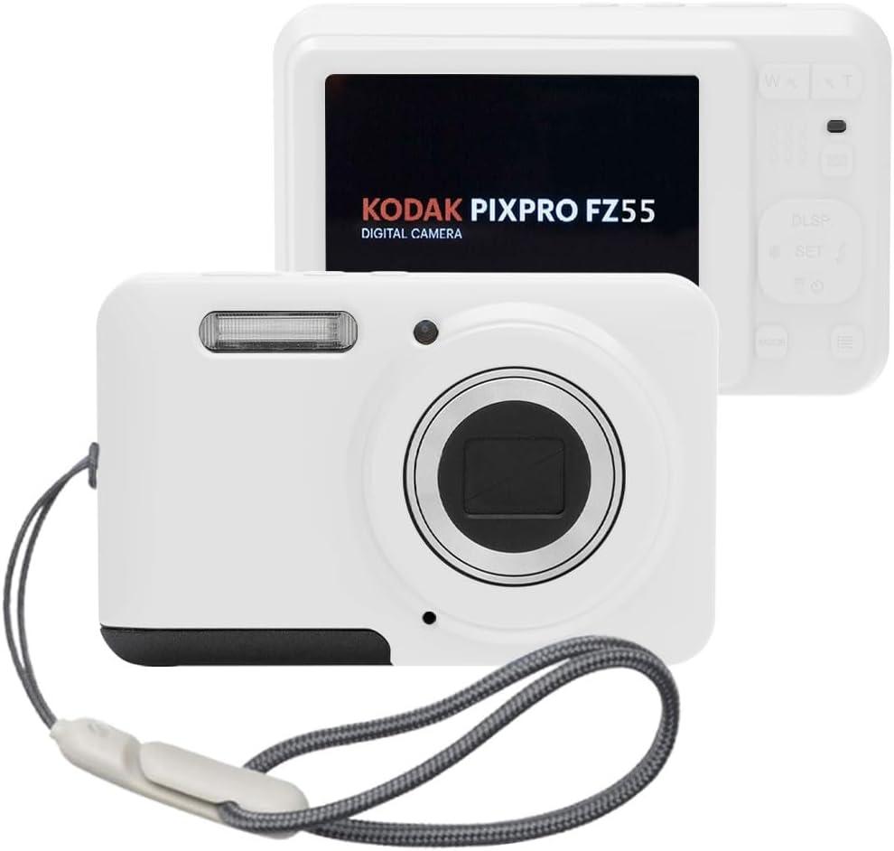 Silicone Case for KODAK PIXPRO FZ55 with Lanyard KODAK PIXPRO FZ55 case- White
