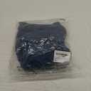 MakeMeChic Women's Bow Knot Back Sweater Long Sleeve V Neck Scallop Trim Knitted Pullovers Top Blue Large