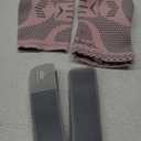 INDEEMAX Ankle Brace for Sprained Ankle Compression Sleeve, 2 Pack Copper Infused Ankle Support Brace for Women & Men, Plantar Fasciitis Relief Achilles Tendonitis, Sports Running, Pink Silver, XL