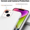 Designed for iPhone 14 Plus Case, Silicone Ultra Slim Shockproof Phone Case with Soft Anti-Scratch Microfiber Lining, [Enhanced Camera Protection] 6.7 inch (White)