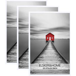 ELSKER&HOME 22.375 x 34 Poster Frame 3 Pack, White 22.375x34 Picture Frame