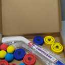 Pandahero Mini Knee Hockey Sticks Set for Kids  Kids Toys Gifts for Toddler Boys & Girls  Indoor Mini Hockey Kit with 4 Sticks, 6 Foam Balls & 6 Pucks