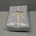 LBRO2M 100% Linen Sheet Set 16" Deep Pocket King Size,Bed Sheets 4 Piece Sets,Solid Color Natural Flax Bed Sheets Soft Breathable Bedding, All Season (King, Light Blue)