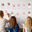 2 x Easter Bunny Large Cutouts Paper for Bulletin Board Decorations Set for School Nursery Spring Easter Birthday Party Supplies