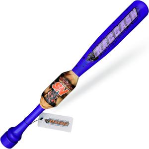 31"/ 35-oz Blue Heavy Weight Two Handed Baseball & Softball bat with Solid Pro Maple Wood for to Improve Strength, bat Speed, Overall Swing Trainer and Adult in Barrel Size 2.50 with Flame Work